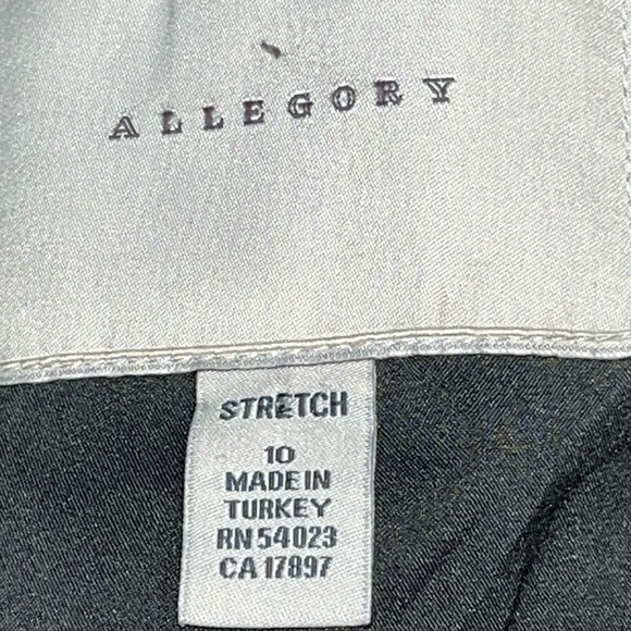 Allegory stretch GRAY WOOL Lycra TRENCH Sz 10 Pea Coat 6 Button Jacket 352834 L - Picture 3 of 15